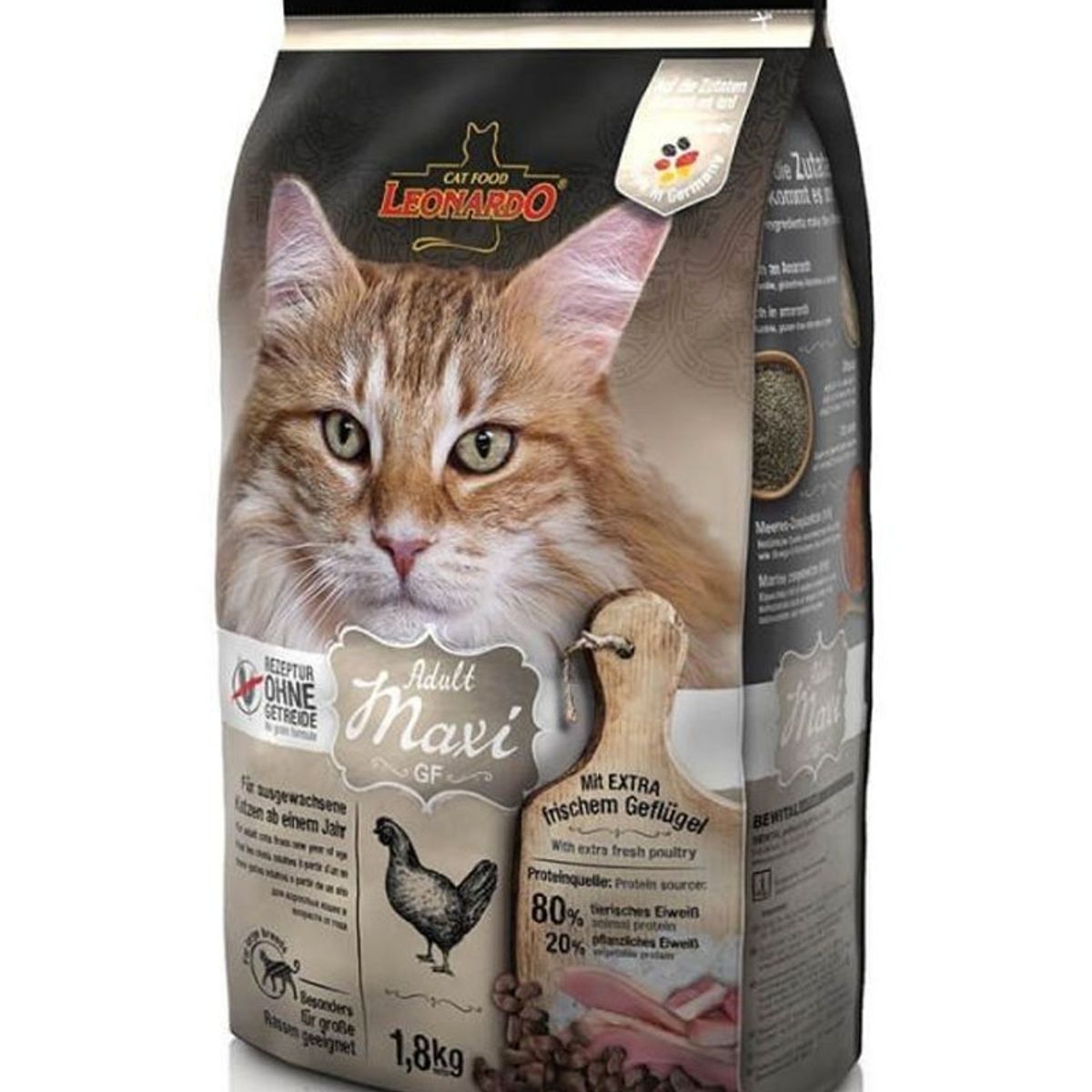 GENERICO - Alimento Leonardo Adult Maxi Gf Para Gato Adulto Pollo  1.8k