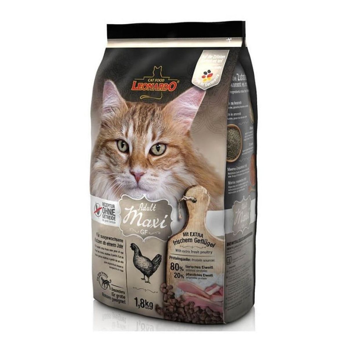 GENERICO - Alimento Leonardo Adult Maxi Gf Para Gato Adulto Pollo  1.8k