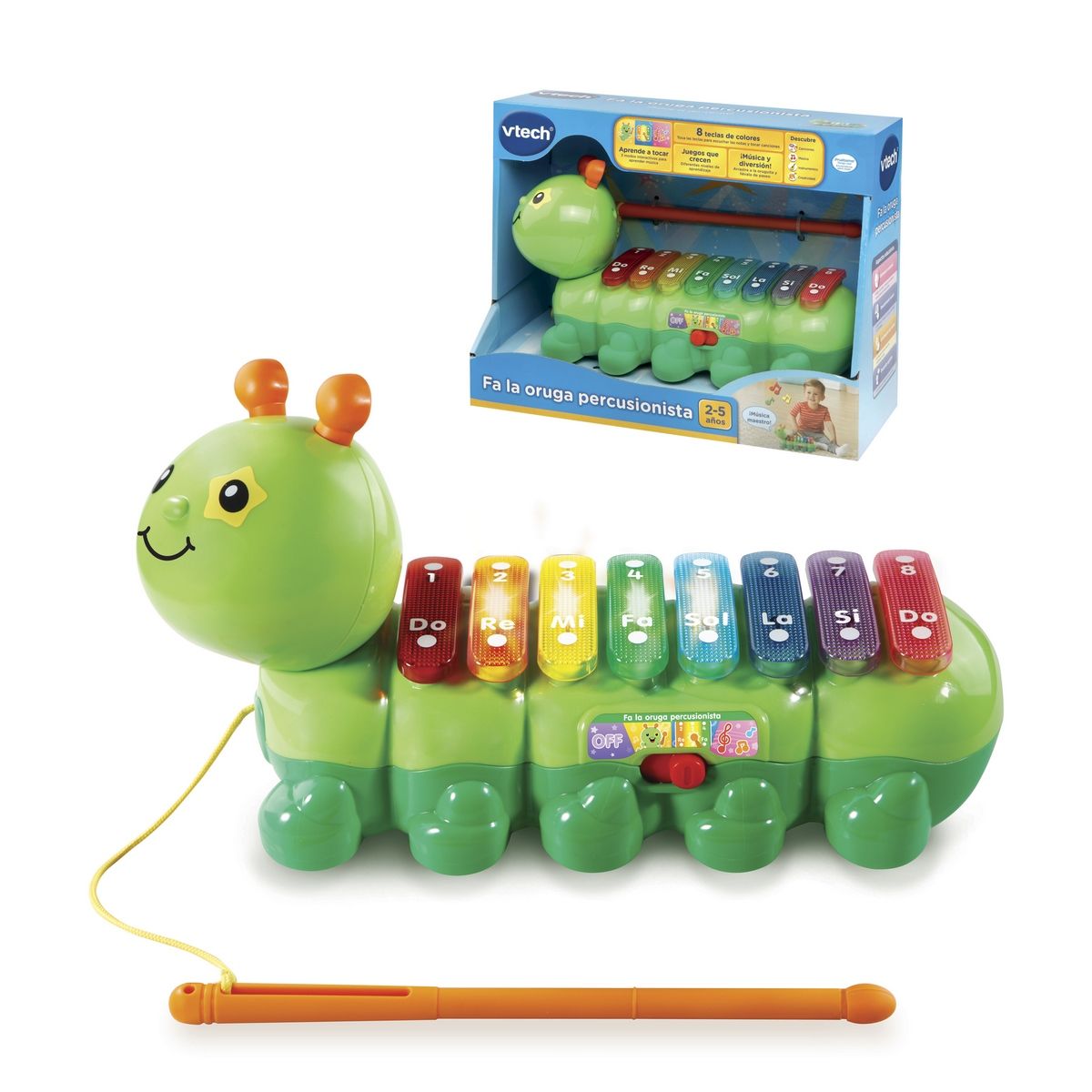 VTECH - Juguete didáctico VTECH oruga percusionista con luces y