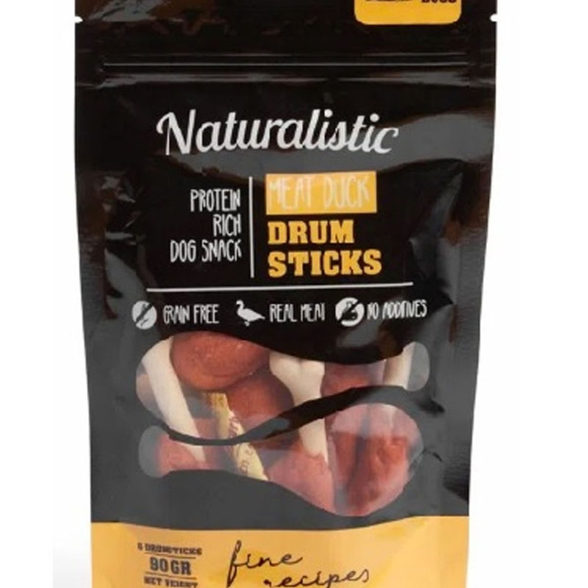 GENERICO - Snack Para Perros Drum Sticks De Pato Naturalistic - 90 Gr
