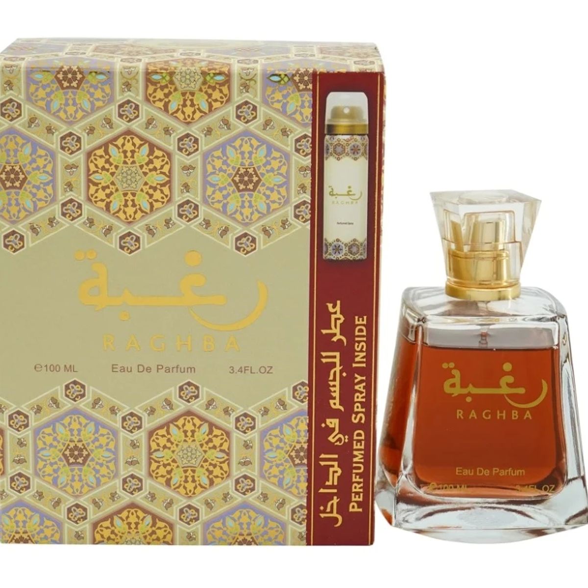 LATTAFA - RAGHBA EDP 100 ML + PERFUME SPRAY 50 ML  LATTAFA.