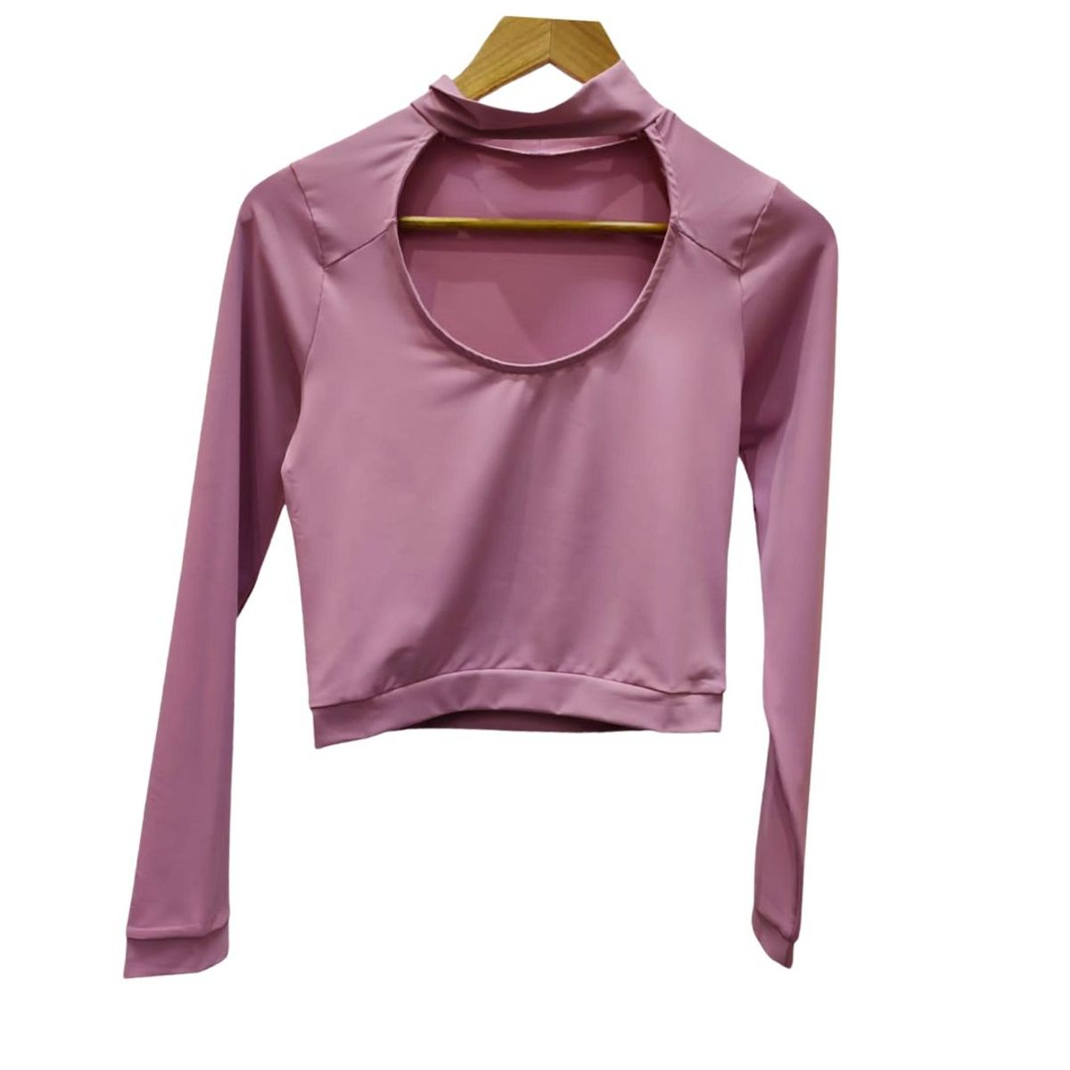 GENERICO - Polera Mujer Lycra Escote Cuello Alto