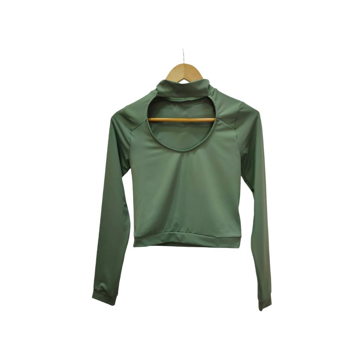 GENERICO - Polera Mujer Lycra Escote Cuello Alto