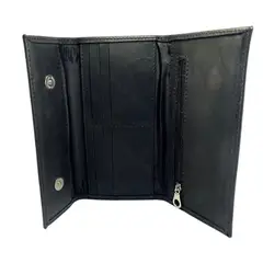 GENERICO - Billetera de cuero legitimo RAMÉ Color NEGRO UNISEX hecho en chile