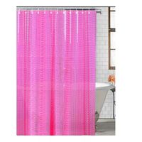 Cortina Baño Ducha Poliester 180x180 Transparente Rosada