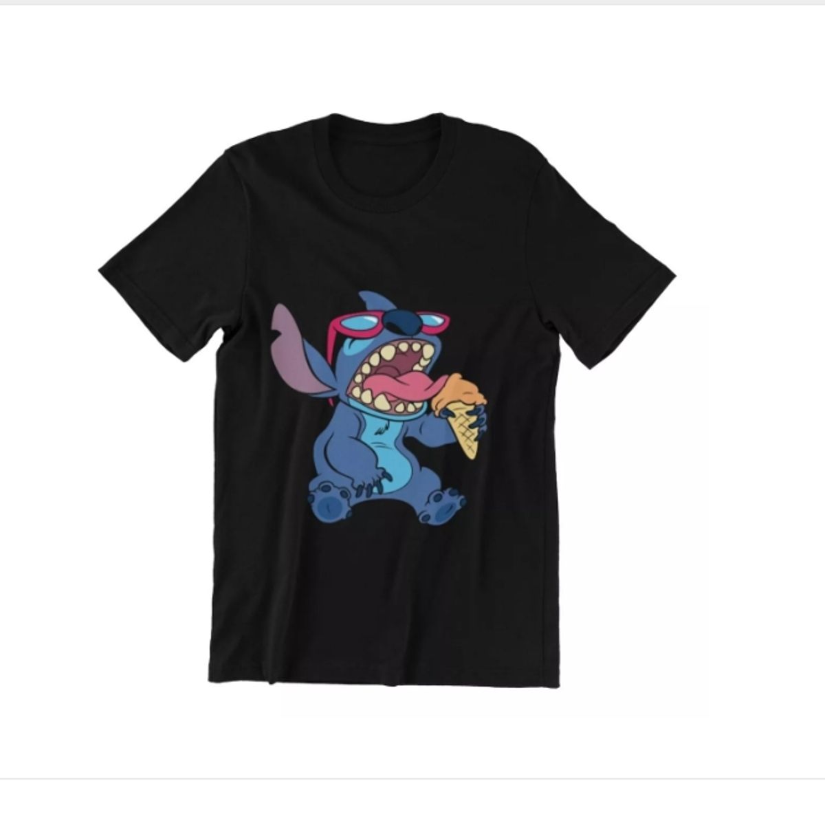 GENERICO - Polera Unisex Lilo Y Stitch Mono Icecream Estampado