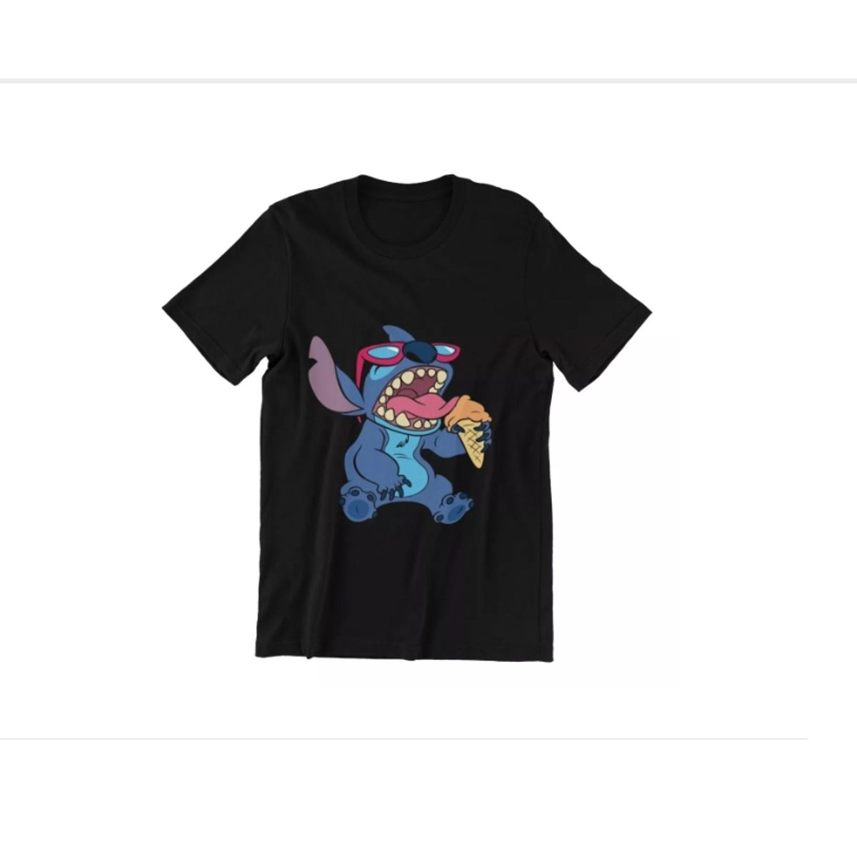 GENERICO - Polera Unisex Lilo Y Stitch Mono Icecream Estampado