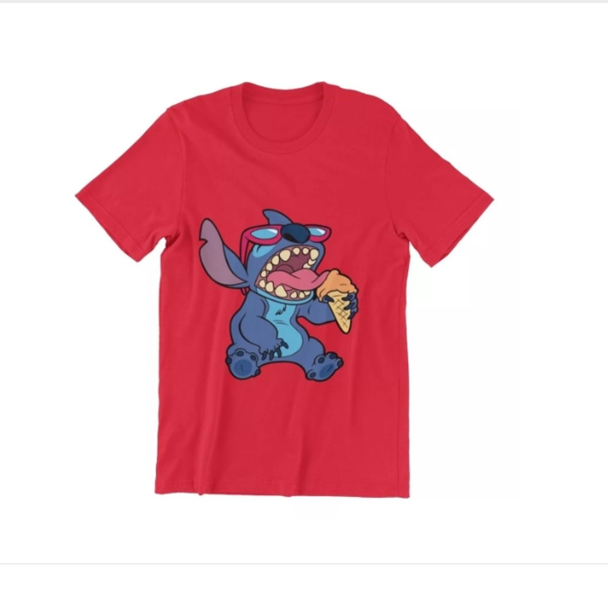 GENERICO - Polera Unisex Lilo Y Stitch Mono Icecream Estampado