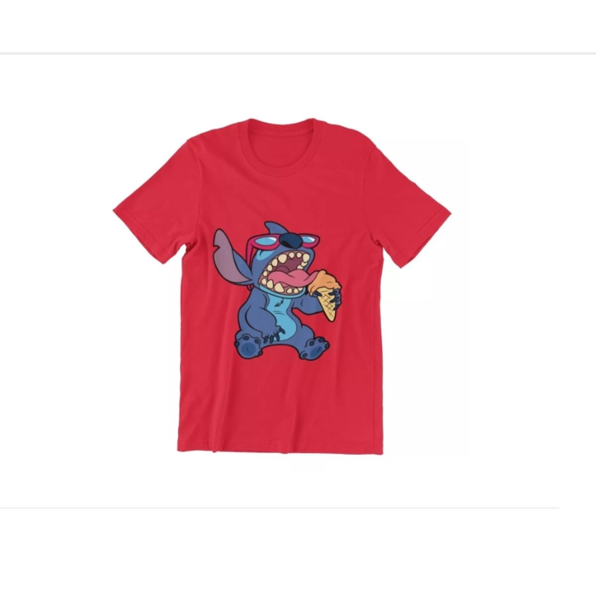 GENERICO - Polera Unisex Lilo Y Stitch Mono Icecream Estampado