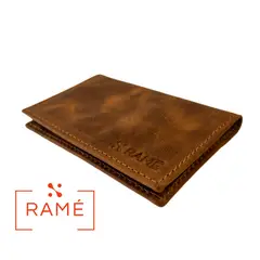 GENERICO - Porta Documentos cuero Legitimo RAMÉ Color café UNISEX hecho en chile
