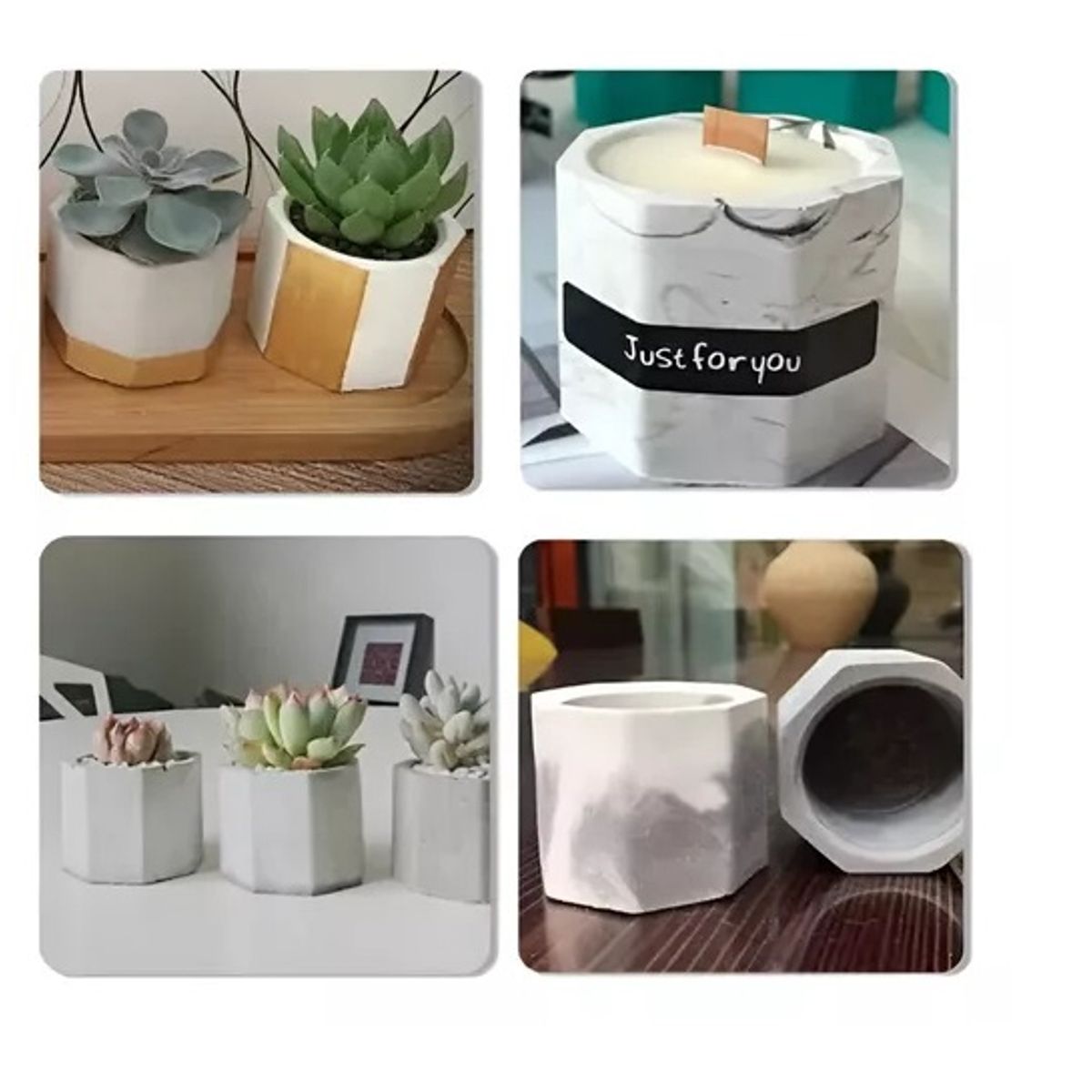 GENERICO - Moldes De Silicona Macetas Moldes Para Yeso Molde Para Velas