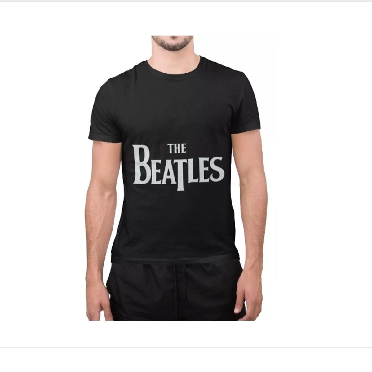 GENERICO - Polera Unisex The Beatles Rockroll Logo Estampado