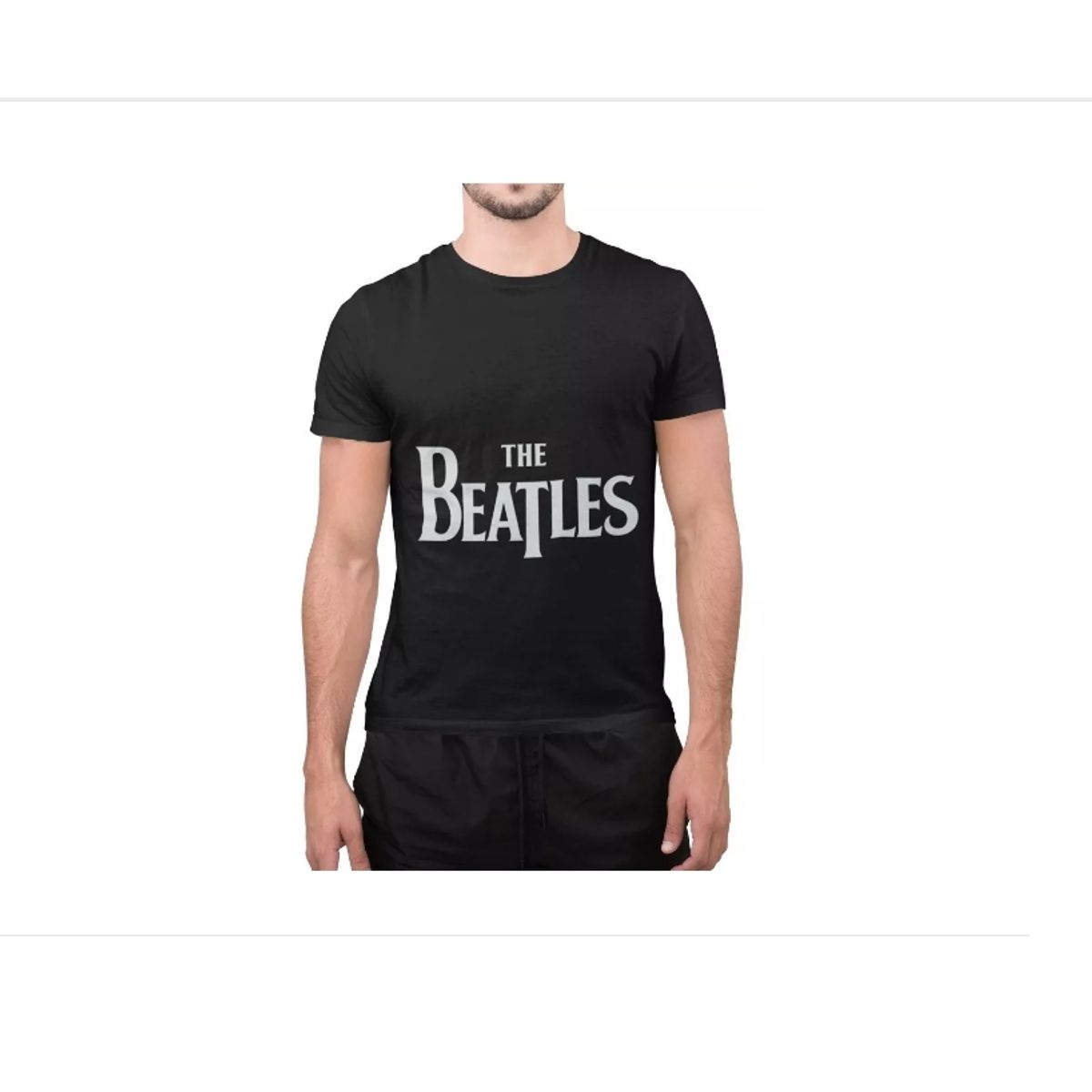 GENERICO - Polera Unisex The Beatles Rockroll Logo Estampado