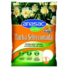 ANASAC - Guantes para jardineria + Tierra de Hojas turba 1KG