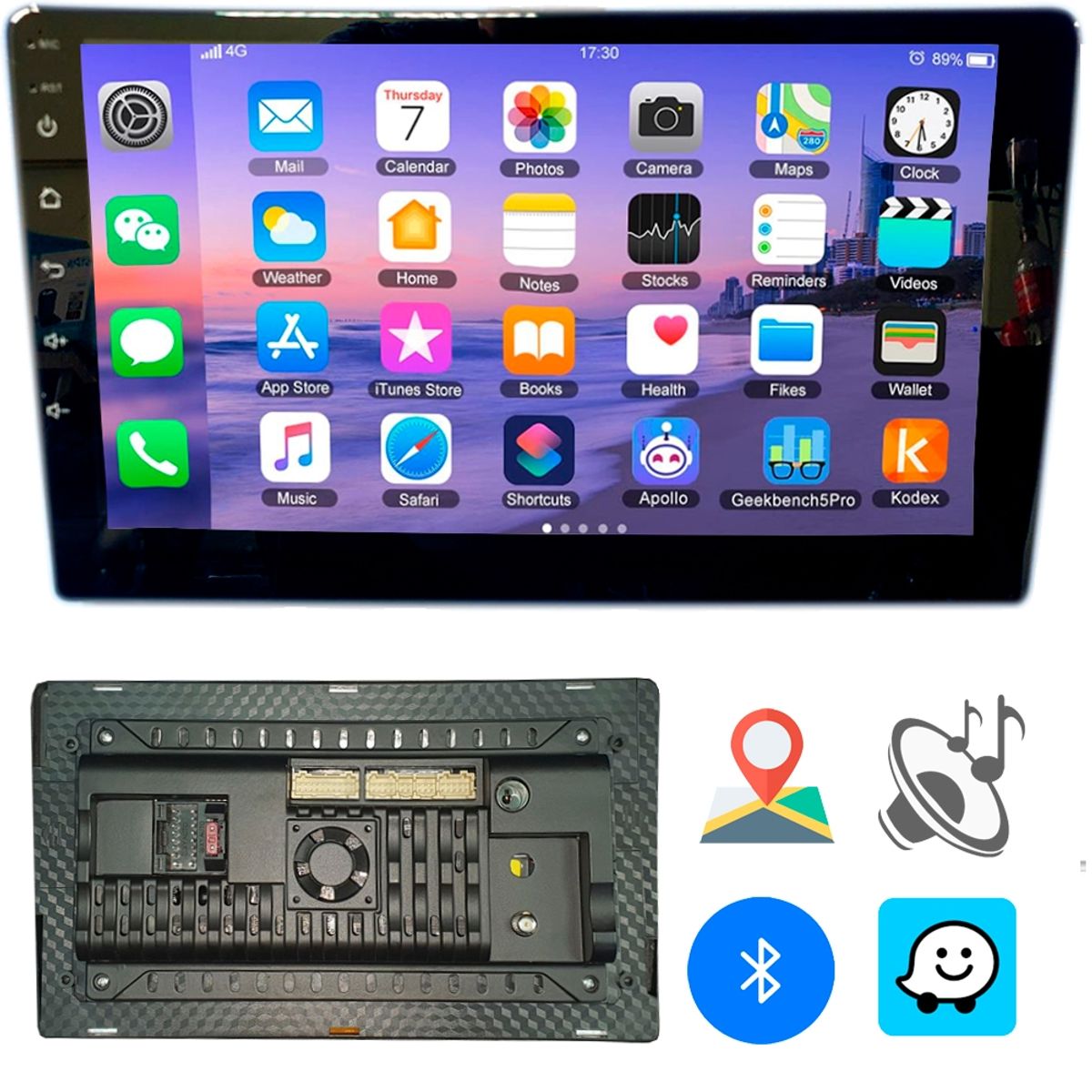 GENERICO - Radio Android Gps Wifi Usb 2 Din 9 Pulgadas