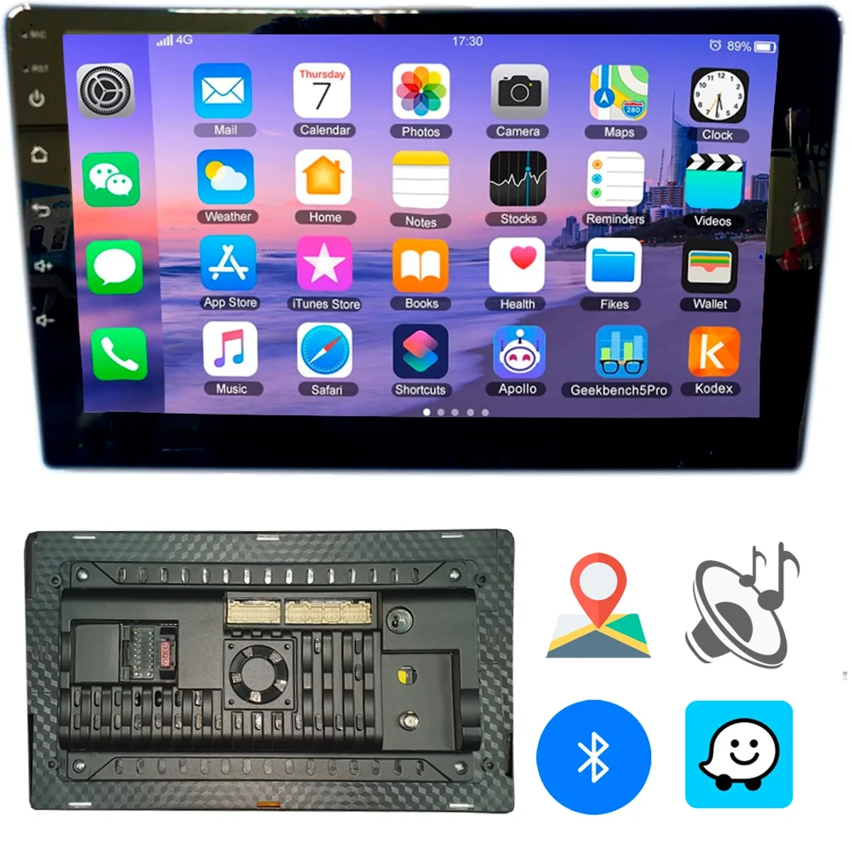 GENERICO - Radio Android Gps Wifi Usb 2 Din 9 Pulgadas