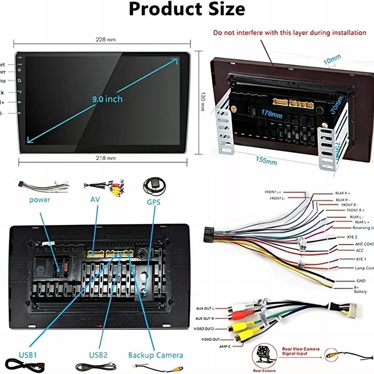 GENERICO - Radio Android Gps Wifi Usb 2 Din 9 Pulgadas