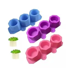 GENERICO - X3 Moldes De Silicona Maceta Molde Para Yeso Molde Para Vela