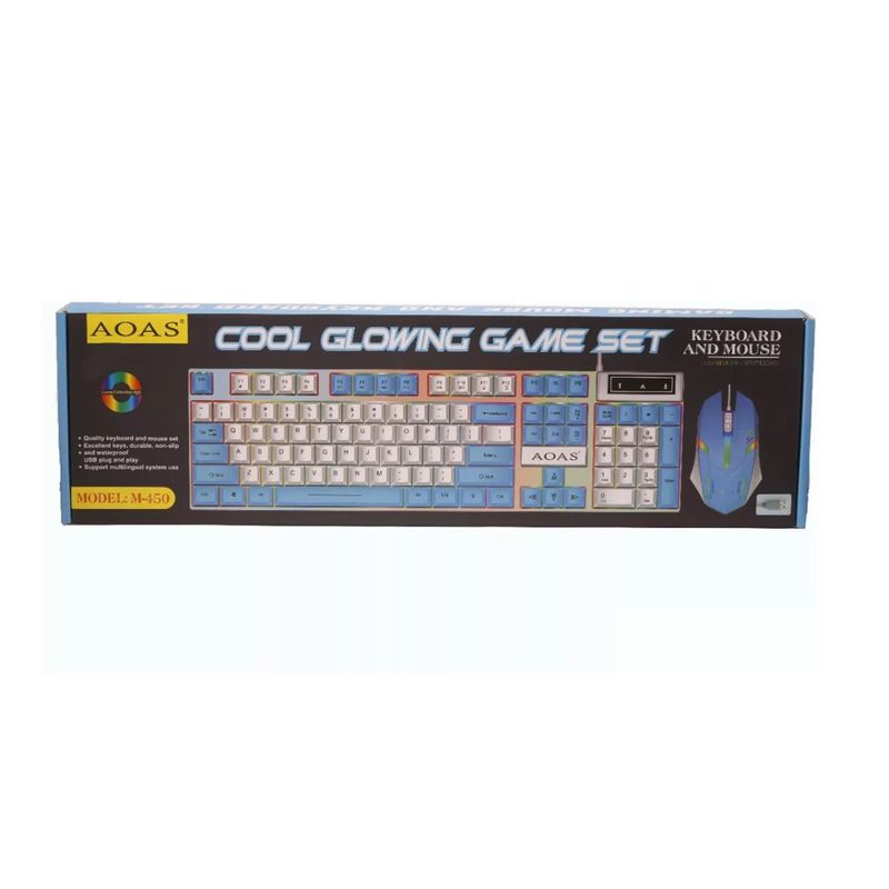 GENERICO - Kit Gamer Teclado Cool Game 4 Piece Set Aoas M450