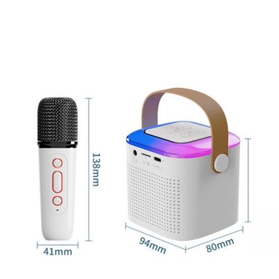 Imagen 2 del producto PARLANTE ALTAVOZ CON MICRÓFONO KARAOKE PORTATIL BT - BLANCO