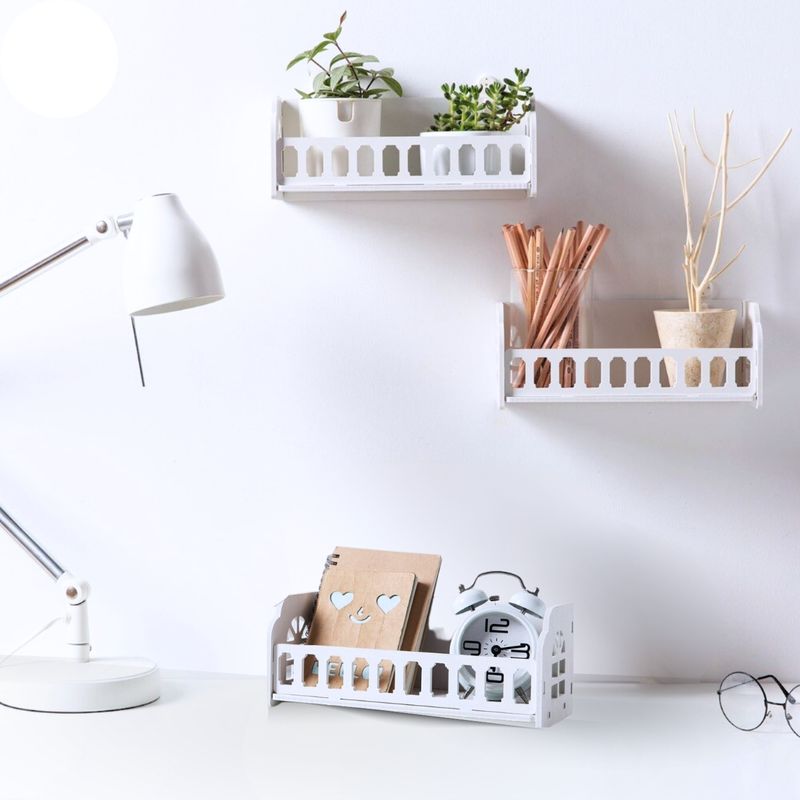 SANTU HOME & DECO - Repisas Flotantes Decoracion Esquinero Pared Estante Set De 3