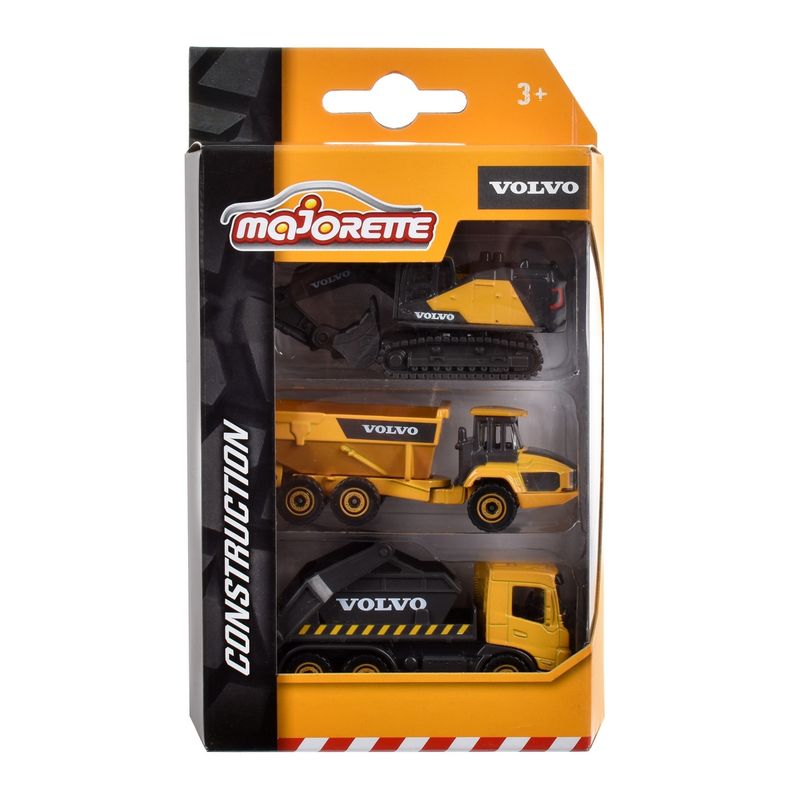 MAJORETTE - Majorette Volvo Set De 3 Piezas - Pala Cargadora