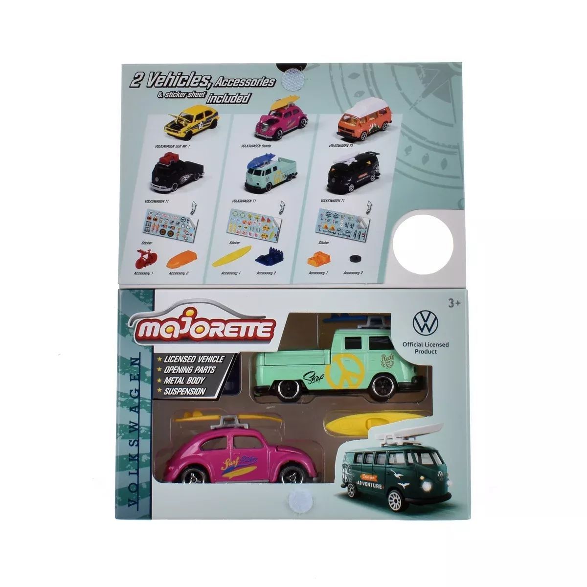 MAJORETTE - Vehículo Majorette Volkswagen Beetle detalles realistas