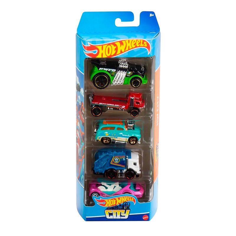 HOT WHEELS - Pack 5 Autos Basicos Hotwheels - Hw City B