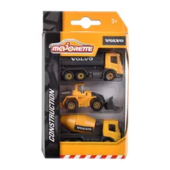 MAJORETTE - Volvo Set De 3 Piezas - Camion Mezclador