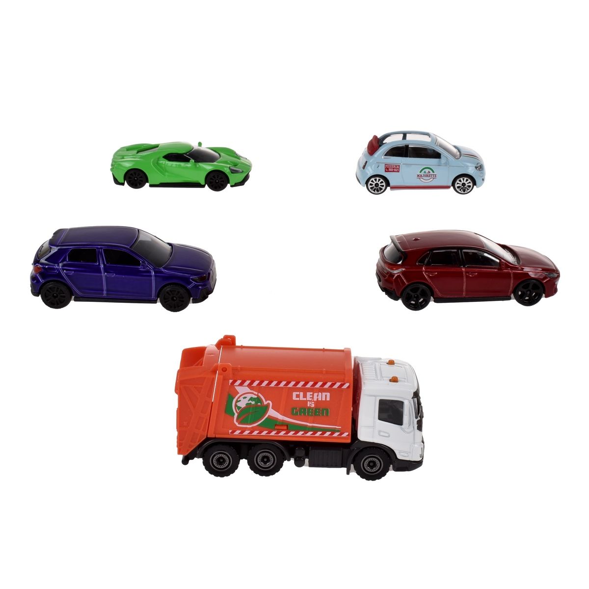 MAJORETTE - Vehículos Majorette set colección 5 unidades reciclaje