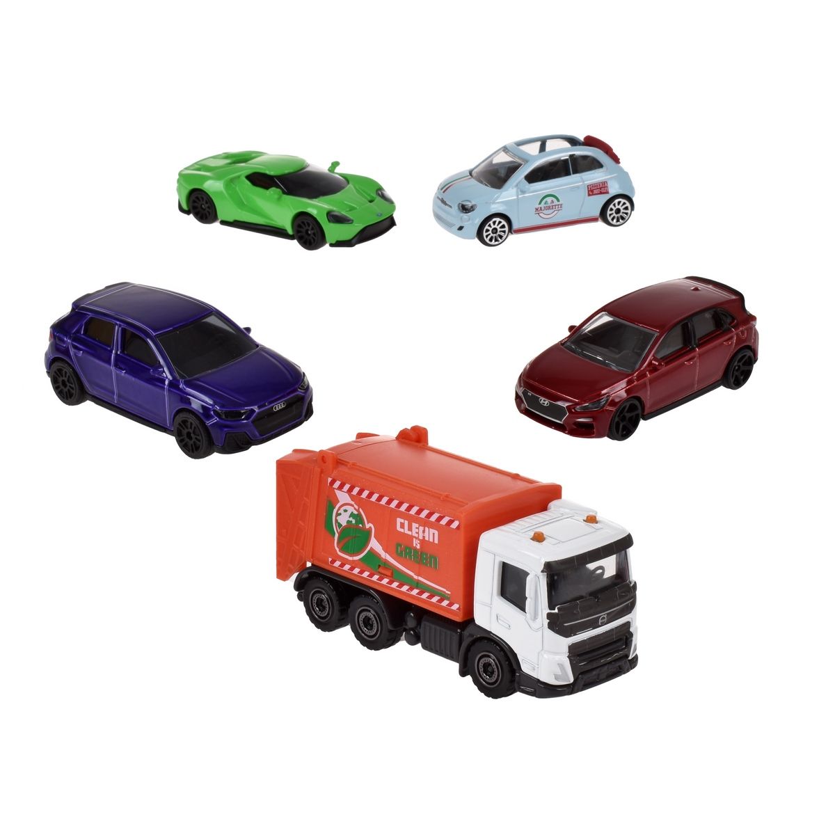 MAJORETTE - Vehículos Majorette set colección 5 unidades reciclaje