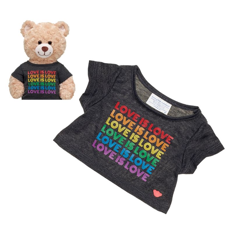 BUILD A BEAR - Polera Gris Love Is Love Build-A-Bear