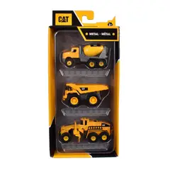 CAT - Pack 3 Mini Maquinarias 10 Cm - Camion Mezclador