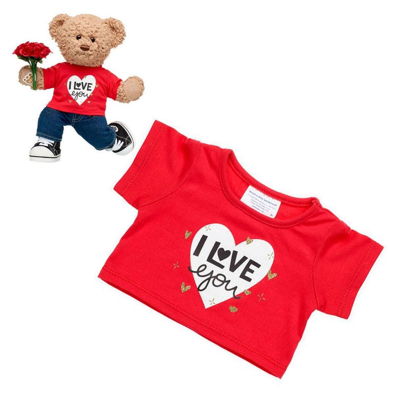BUILD A BEAR - Polera Roja I Love You Build-A-Bear