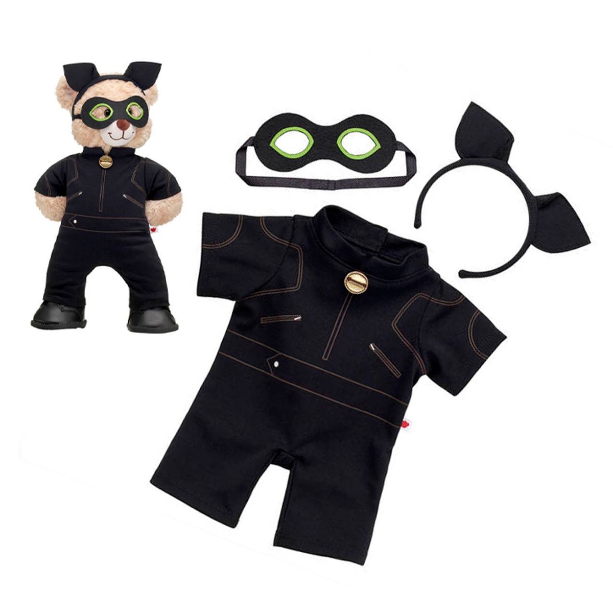 BUILD A BEAR - Disfraz Cat Noir Miraculous Build a Bear para peluches