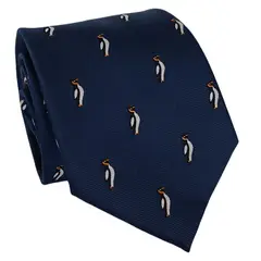 LUCIA CORBATAS - Corbata azul marino pinguinos Luciacorbatas