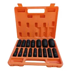 GENERICO - Juego Kit Set Dados De Impacto 1/2, 16 Piezas De 10 A 32 Mm