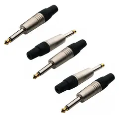 ROCKCABLE - RCL10002P CONECTOR PLUG 1/4 MONO SET 5 PCS