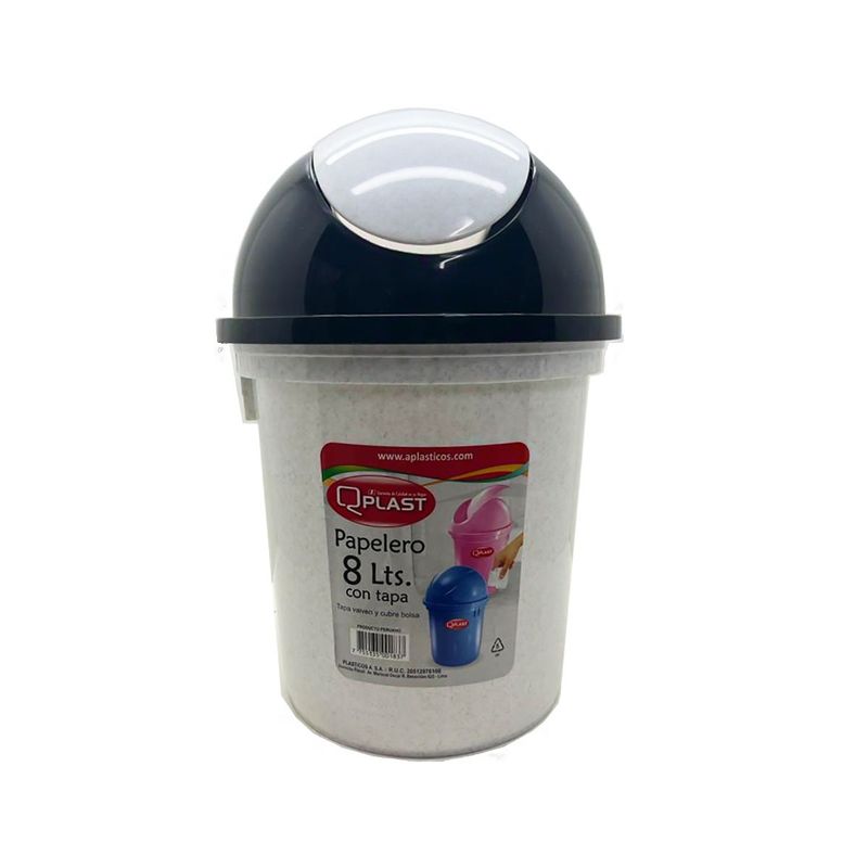 GENERICO - PAPELERO TAPA VAIVEN 8LTS