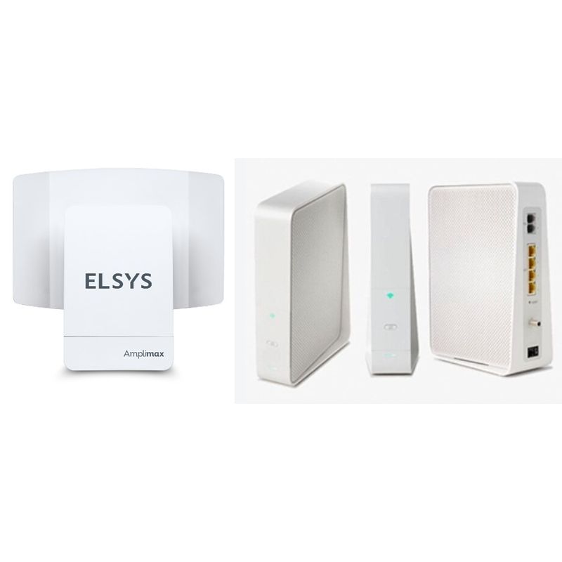 GENERICO - Antena internet rural - Elsys  router wifi kit completo Amplimax 30km