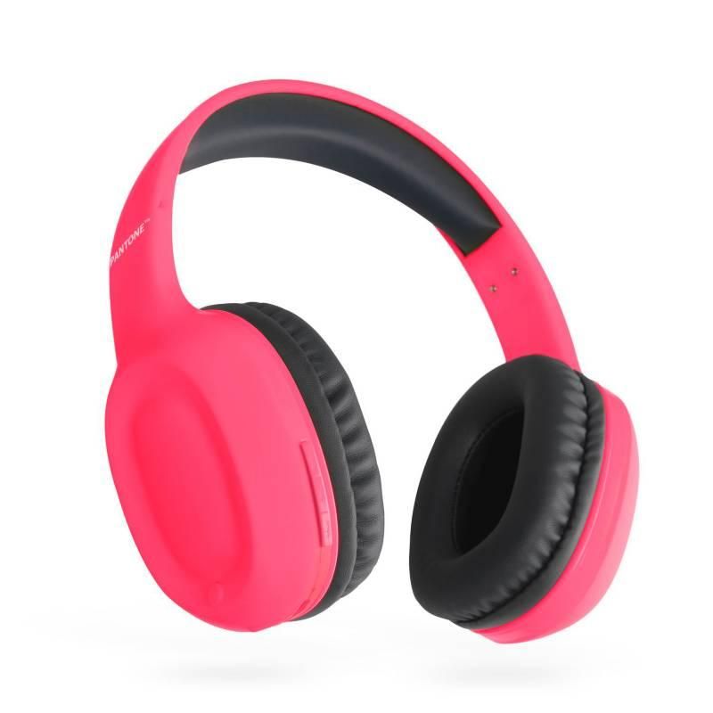 OEM - Audífono Rosado Pantone Bluetooth + Manos Libres + Aux - Rosa