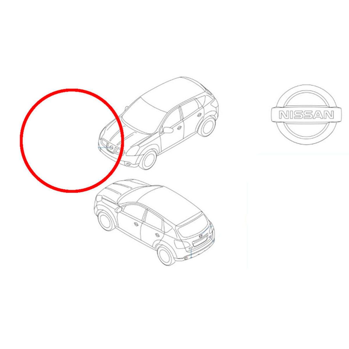 NISSAN - Emblema Delantero Nissan X-trail T30 - Original