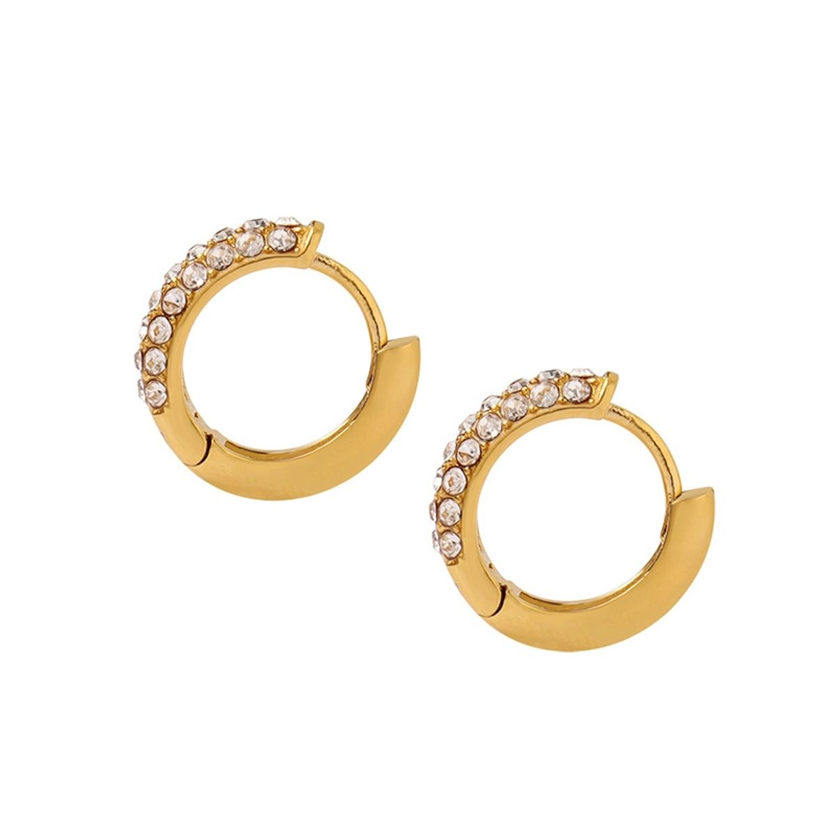LUX JOYAS - Aros Baño Oro Amarillo 18k Argollas Circones