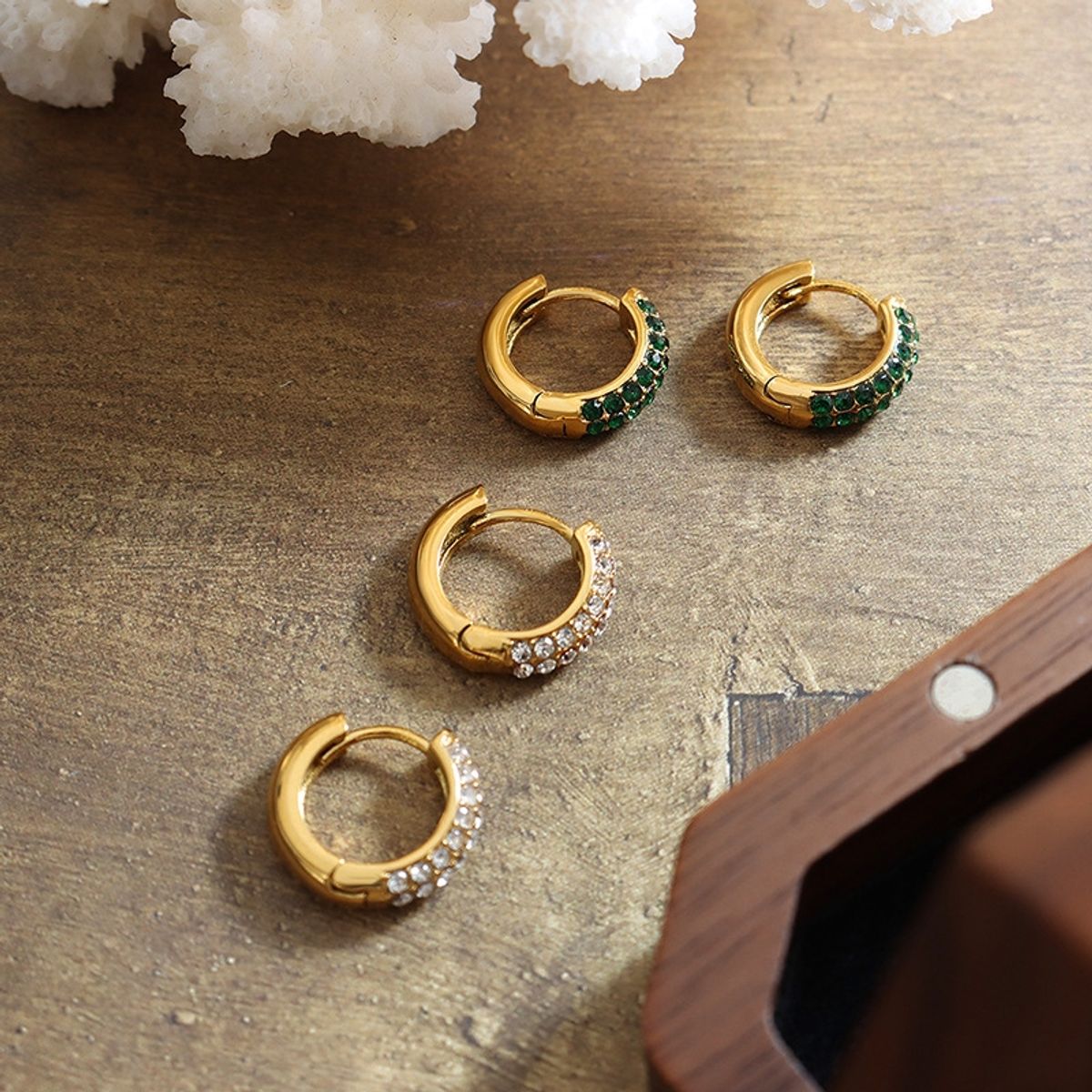 LUX JOYAS - Aros Baño Oro Amarillo 18k Argollas Circones