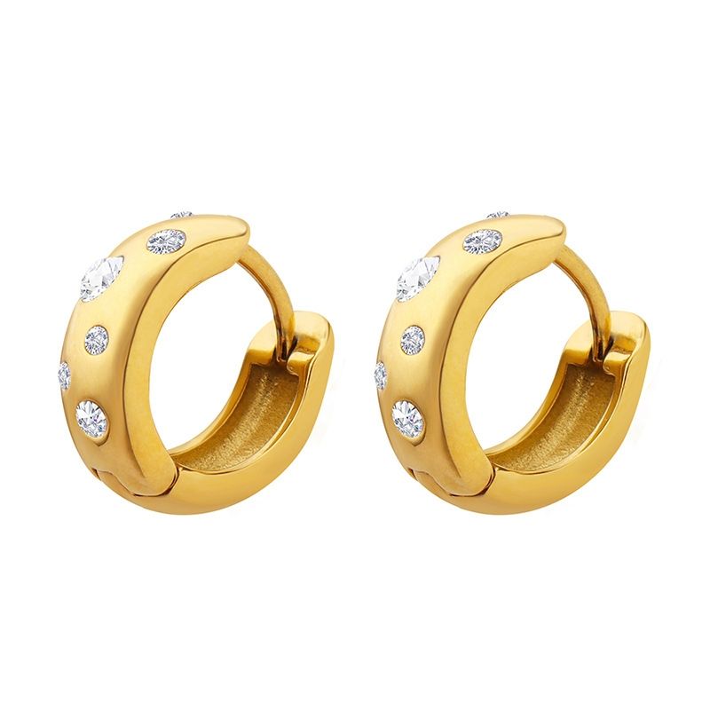 LUX JOYAS - Aros Baño Oro Amarillo 18k Argollas Circones Dif