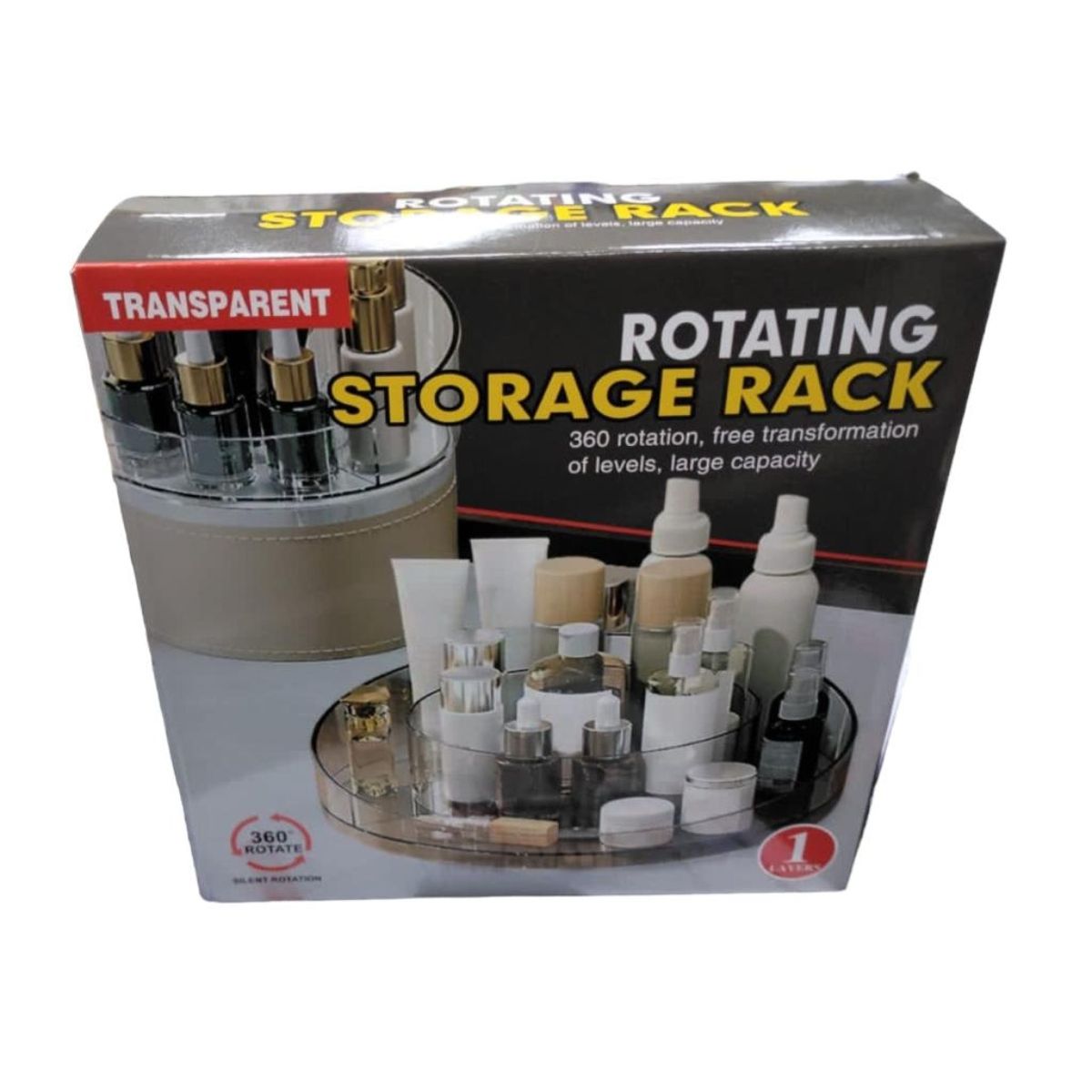 OEM - ORGANIZADOR DE MAQUILLAJE GIRATORIA 360 1 NIVEL