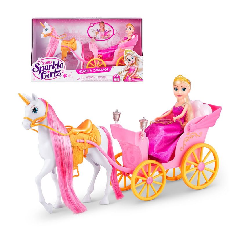 SPARKLE GIRLZ - Playset muñeca princesa Sparkle Girlz con carruaje y