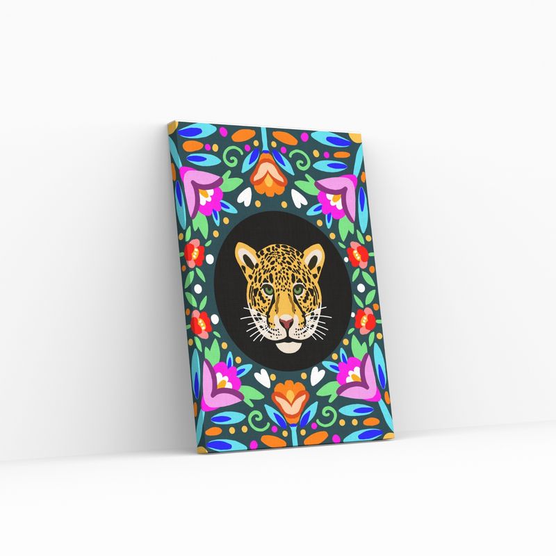 GENERICO - Pinta con diamantes Jaguar y flores