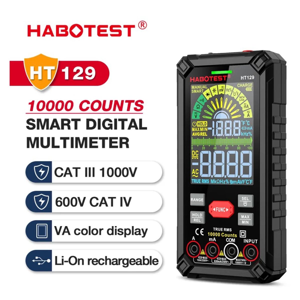 GENERICO - Multímetro Digital inteligente HT129