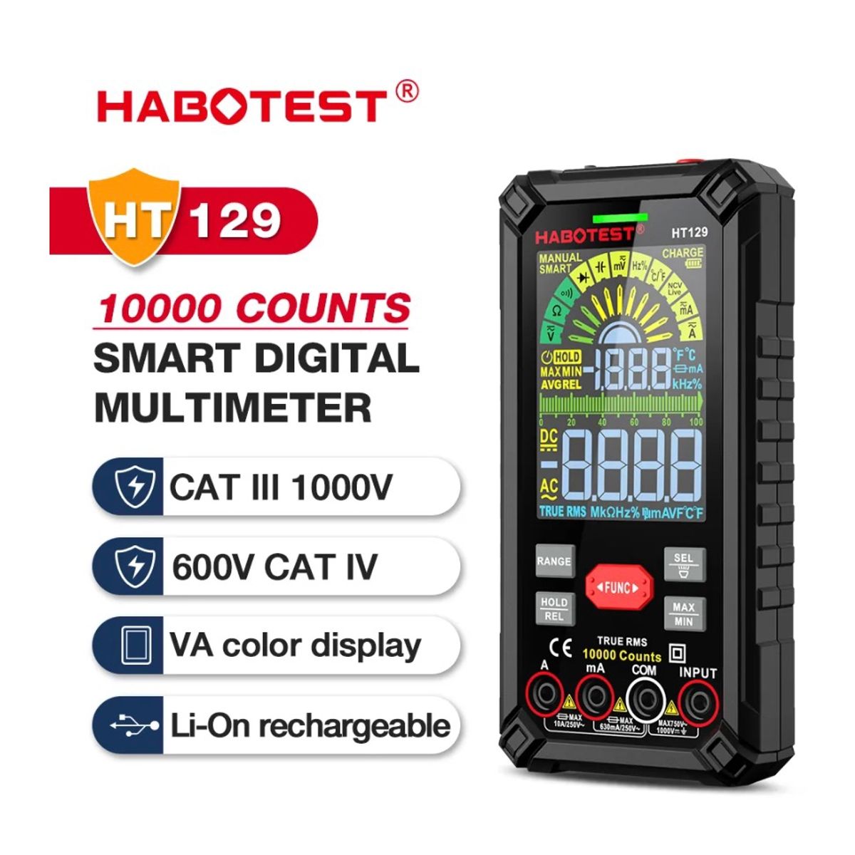 GENERICO - Multímetro Digital inteligente HT129